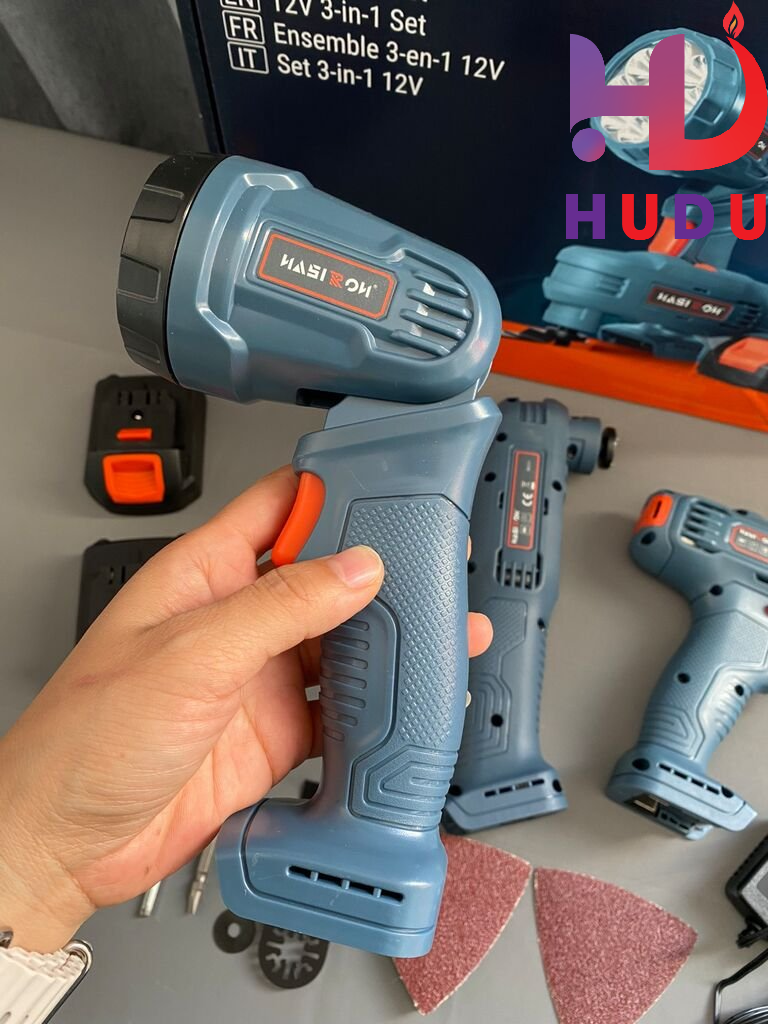 Bộ 3 sản phẩm Máy bắt vít, đèn pin, máy chà nhám chính hãng NANSIRO